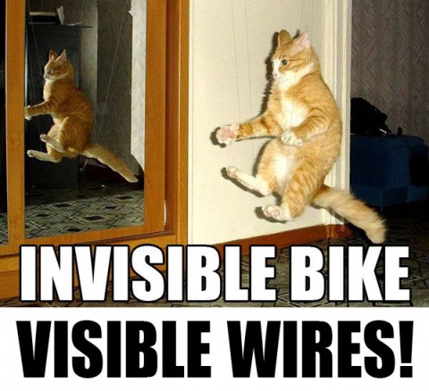 Invisible Bike, Visible Wires!